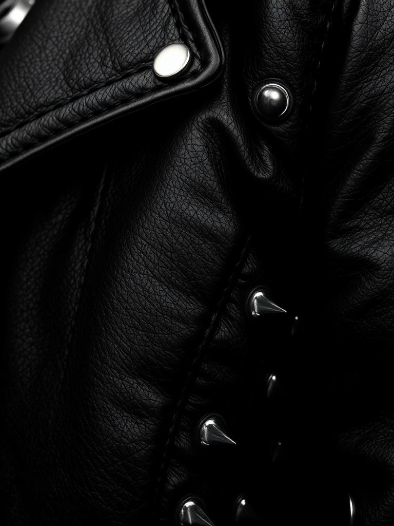 Close up of leather and chrome textures evoking Magnadur's aesthetic